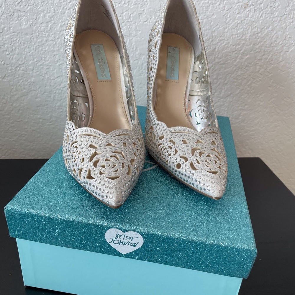 Betsey Johnson sparkly heels, size 9.